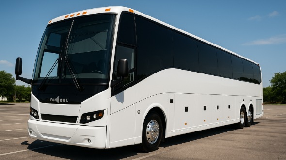 Exterior of Charter Bus Company Huntersville's 54 Passenger Charter Bus in Huntersville