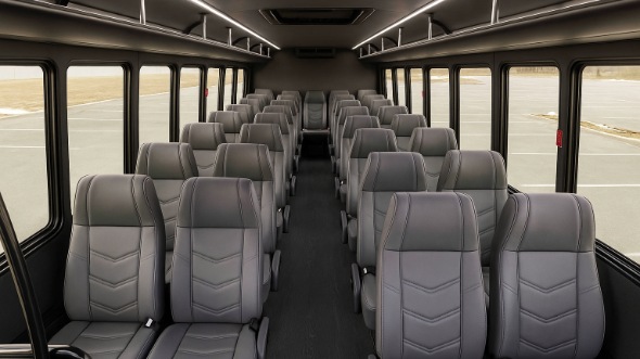 huntersville 18 passenger minibus interior