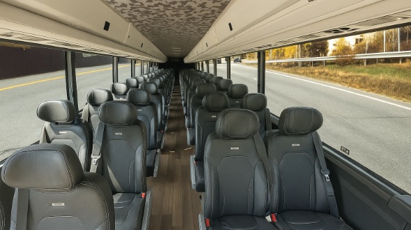 huntersville 28 passenger minibus inside