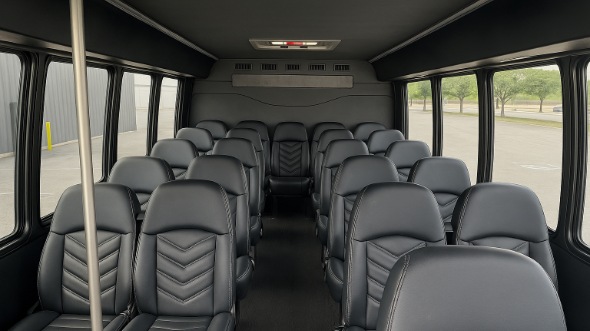 huntersville 35 passenger minibus inside