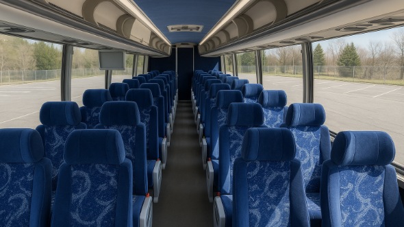 huntersville 54 passenger charter bus inside