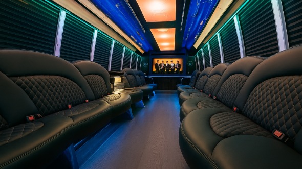 huntersville party bus rental interior