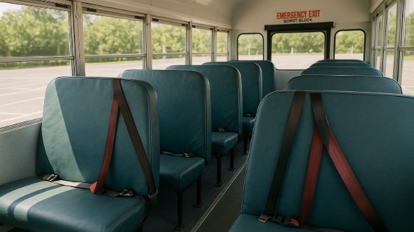 huntersville school bus rental interior