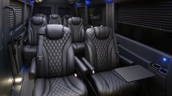 huntersville sprinter van with driver interior